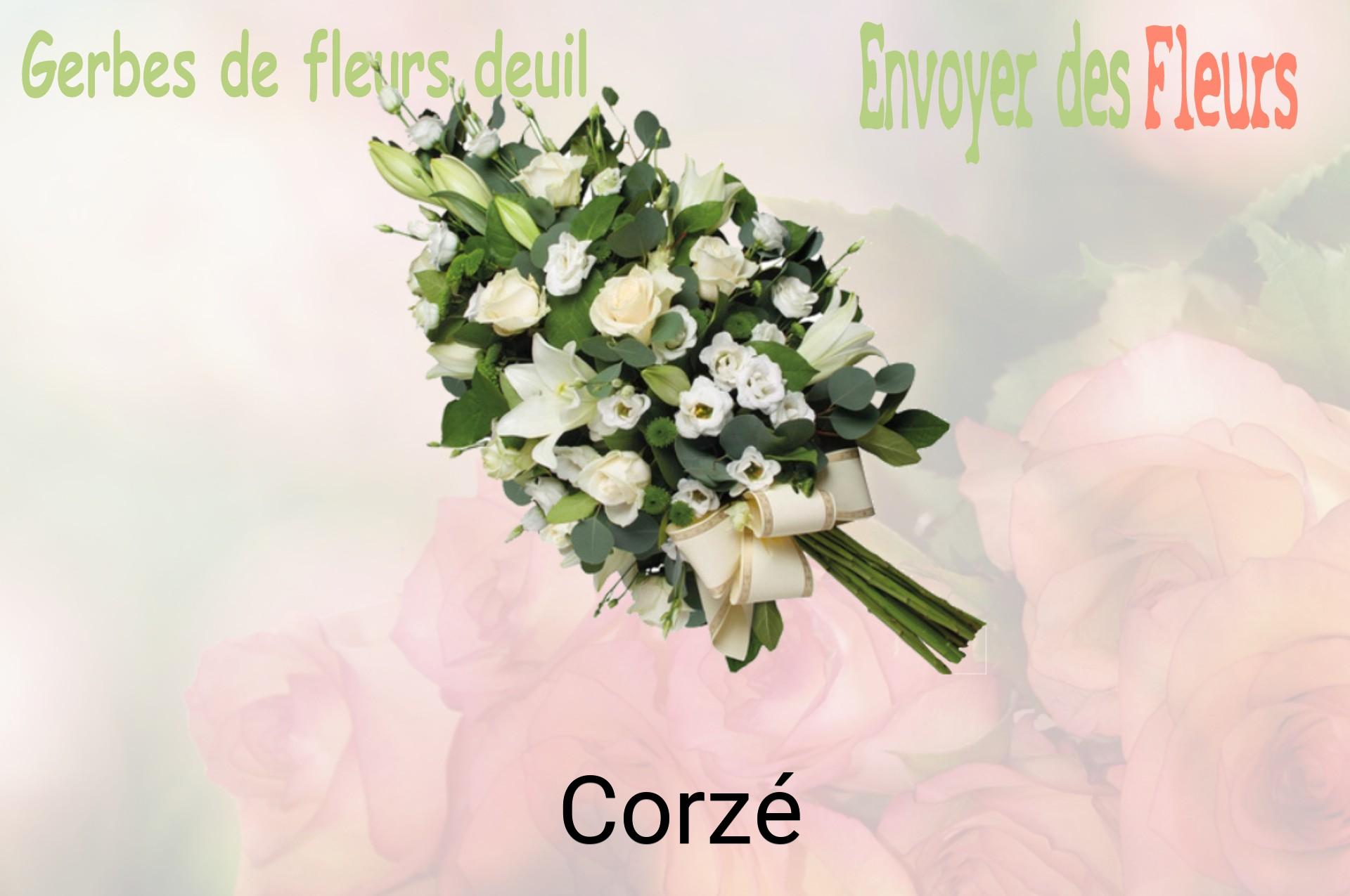 Gerbe de fleurs de deuil livrée à Corzé